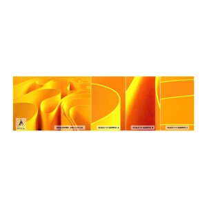 Provbit av självhäftande fototapet Deluxe Sticker - Som solens vågor - 3D, Modern, Rader - 100x30 cm
