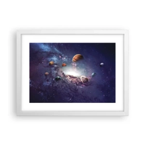 Affisch i vit ram - Sol- och danssystem - 40x30 cm