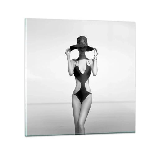 Glastavla - Bild på glas - Mitt förnamn är: Elegans - 70x70 cm