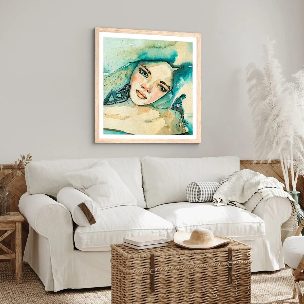 Affisch i ram av ljusek - Am I blue? - 60x60 cm