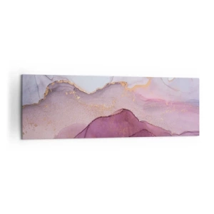 Canvastavla - Bild på duk - Lila och violett vågor - 160x50 cm