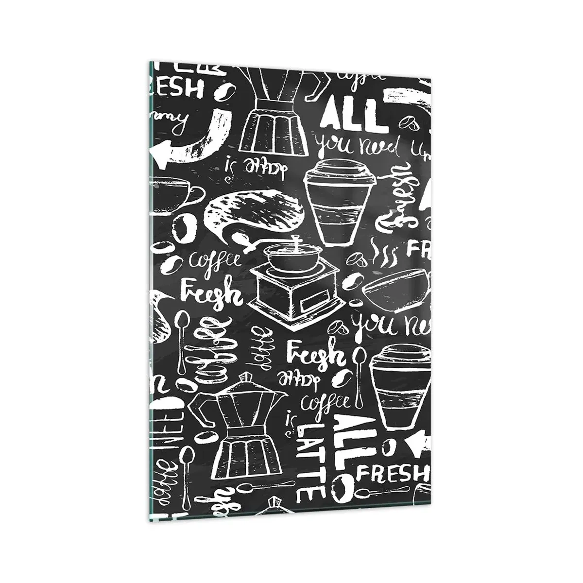 Glastavla - Bild på glas - All you need is… - 80x120 cm
