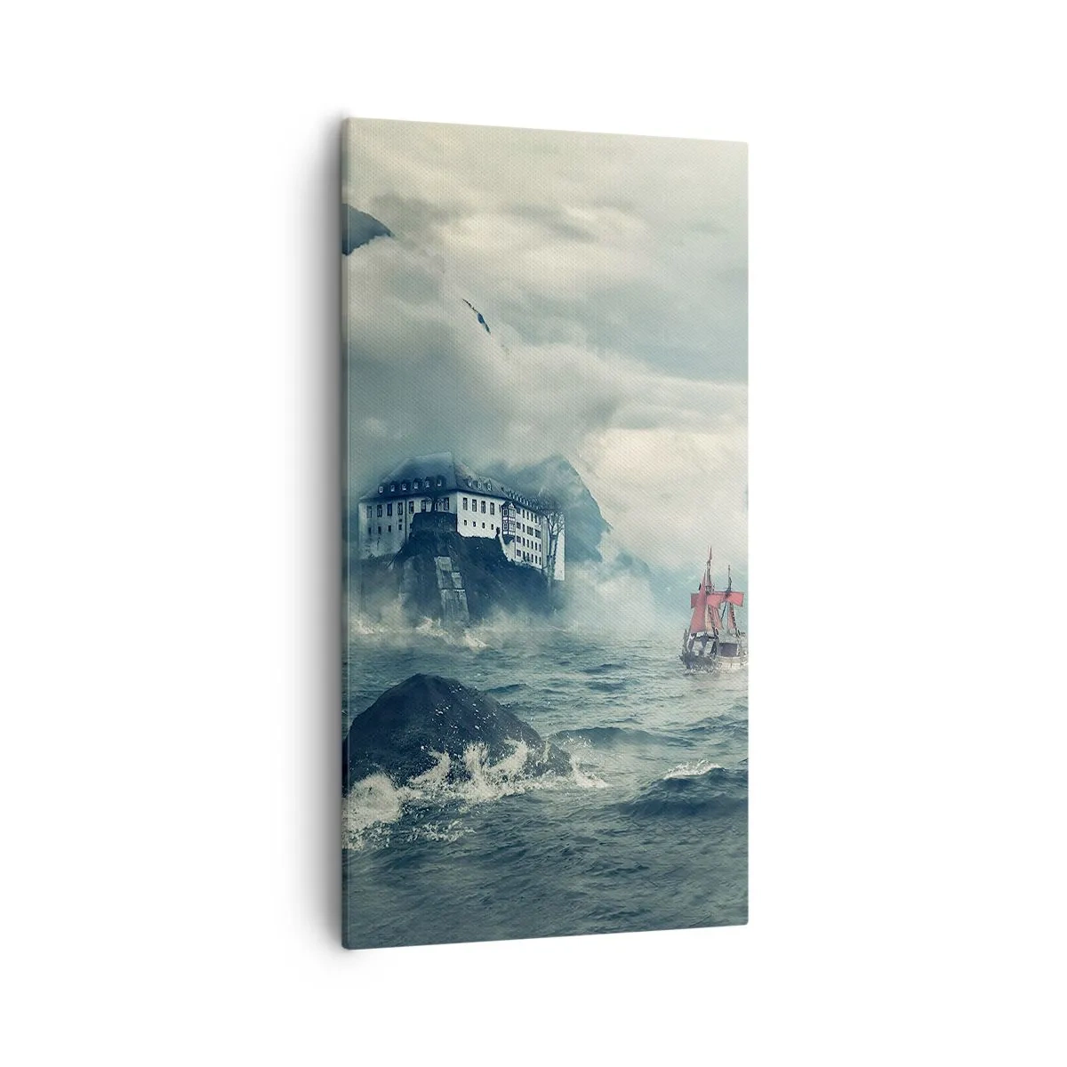 Canvastavla - Bild på duk - På magiska vatten - 55x100 cm