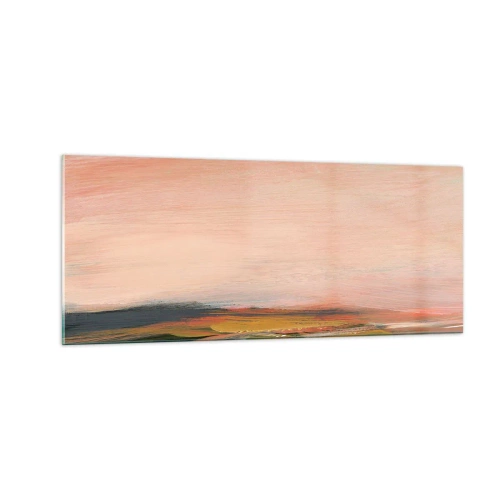 Glastavla - Bild på glas - I rosa - 100x40 cm