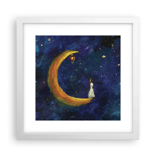 Affisch i vit ram - Världens skrik - 30x30 cm