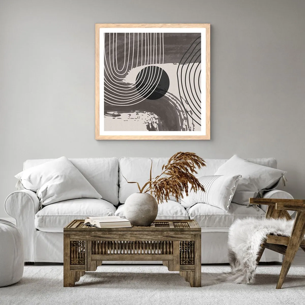 Affisch i ram av ljusek - Ovalen vinner - 30x30 cm