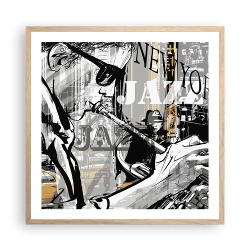 Affisch i ram av ljusek - I New Yorks rytm - 60x60 cm