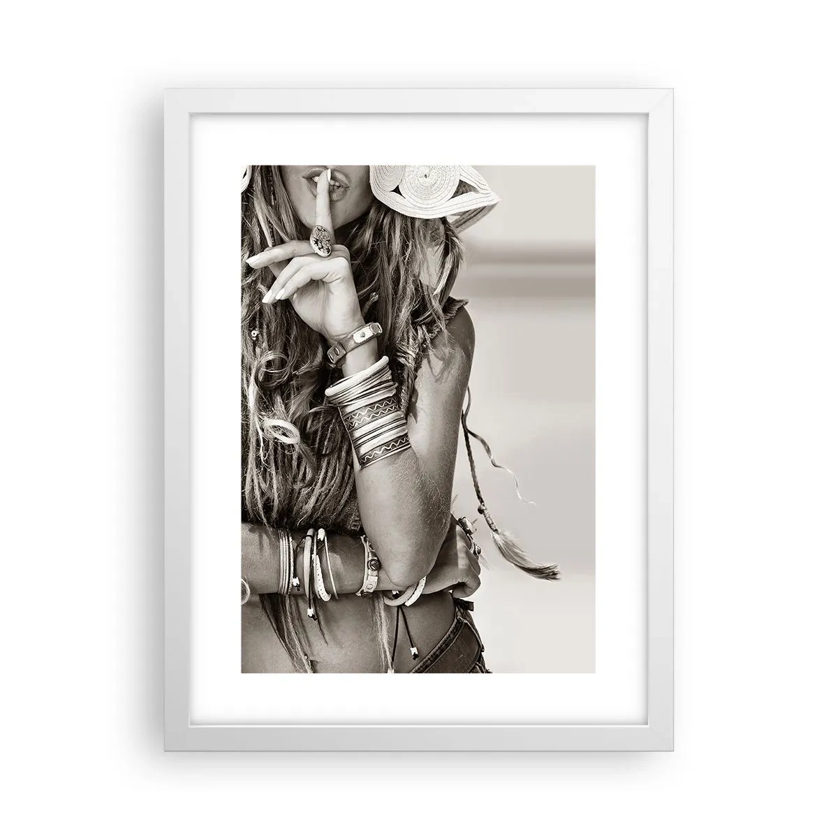 Affisch i vit ram - Som flickorna brukar - 30x40 cm