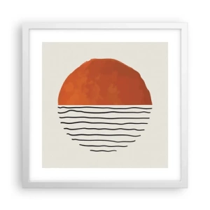 Affisch i vit ram - I japansk stämning - 40x40 cm