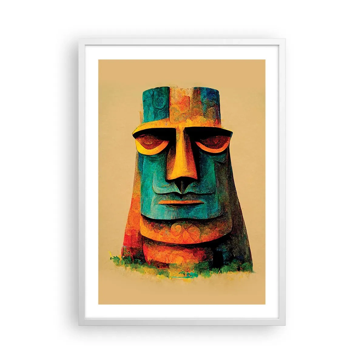 Affisch i vit ram - Statylik, men ändå sympatisk - 50x70 cm