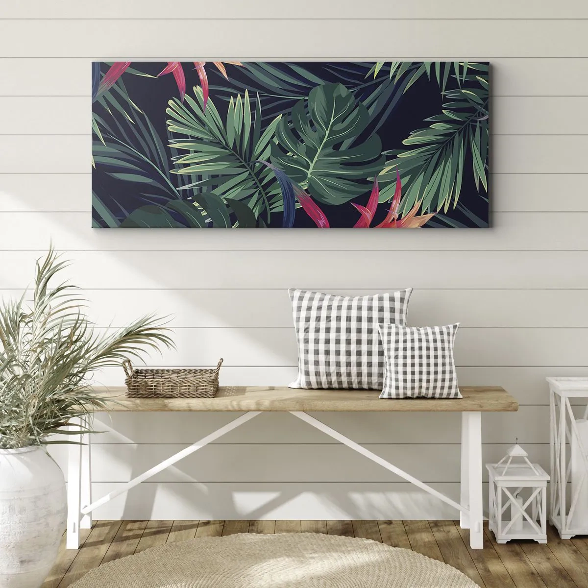 Canvastavla - Bild på duk - Brinna i grönskan - 100x40 cm