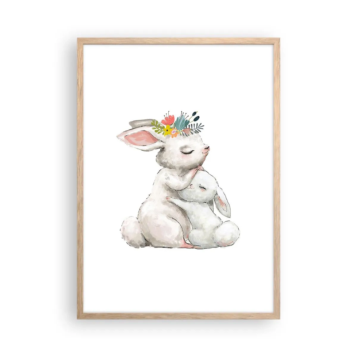 Affisch i ram av ljusek - Alltid bäst hos mamma - 50x70 cm