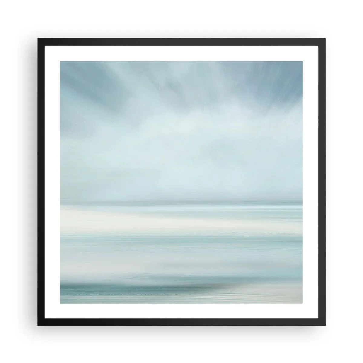 Affisch i svart ram - Fred hela vägen till horisonten - 60x60 cm