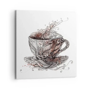Canvastavla - Bild på duk - Te är gott för allt - 60x60 cm