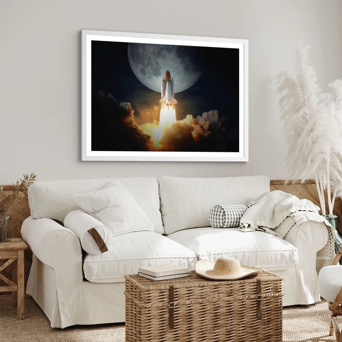 Affisch i vit ram - Början på ett utomjordiskt äventyr - 70x50 cm