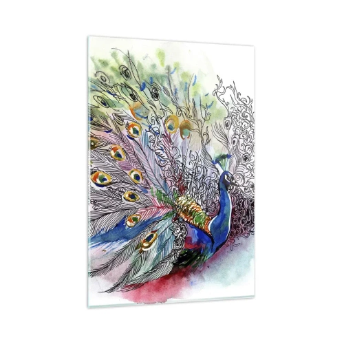 Glastavla - Bild på glas - Med stolthet mot det gråa  - 80x120 cm