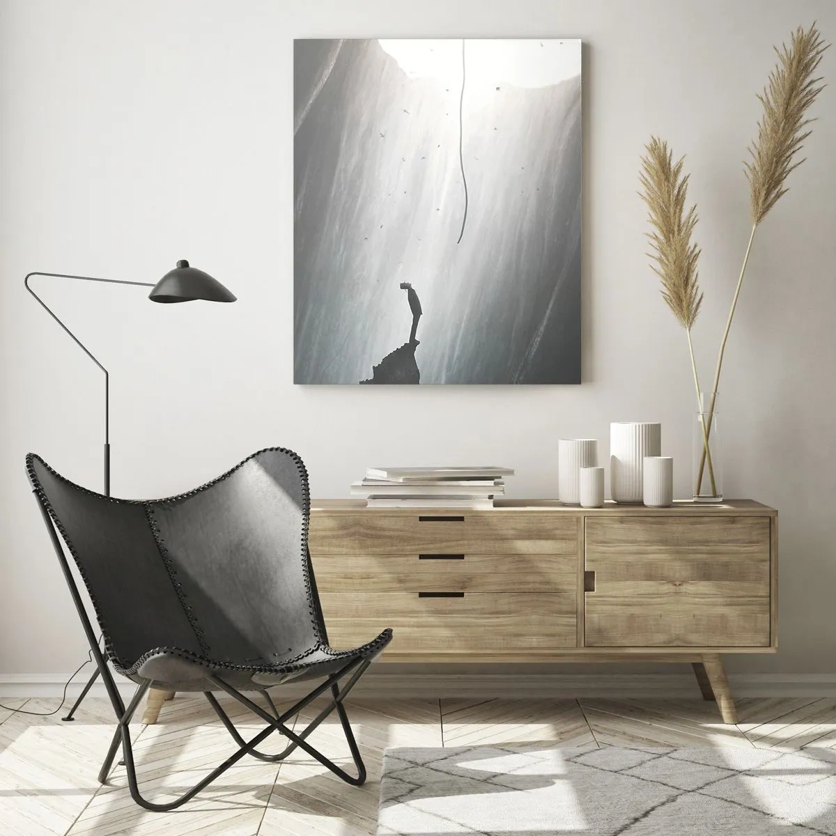 Glastavla - Bild på glas - Det finns alltid en väg ut - 80x120 cm