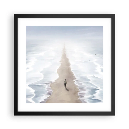 Affisch i svart ram - Ljus framtid - 40x40 cm