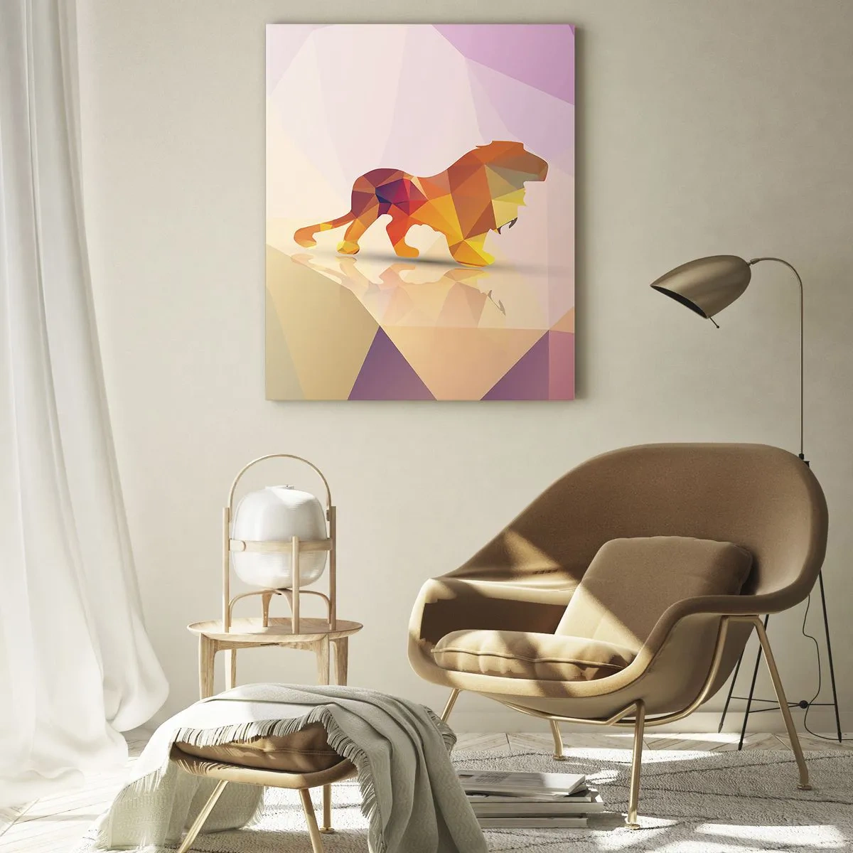 Glastavla - Bild på glas - Diamantkung - 50x70 cm