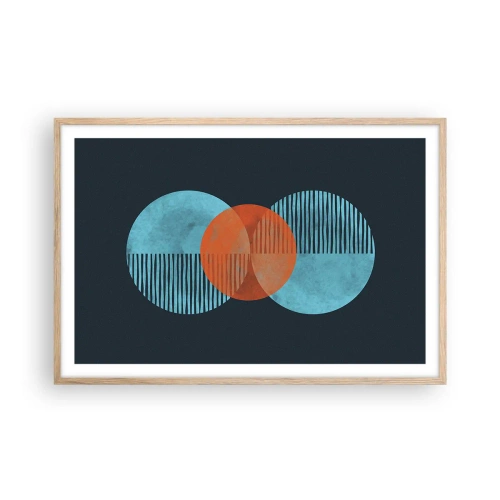 Affisch i ram av ljusek - Symmetrisk komposition - 91x61 cm