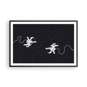 Affisch i svart ram - Rymddans - 91x61 cm