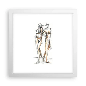 Affisch i vit ram - Charmens studie - 30x30 cm