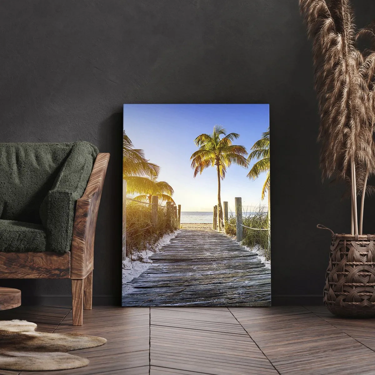 Canvastavla - Bild på duk - Raka vägen till paradiset - 80x120 cm