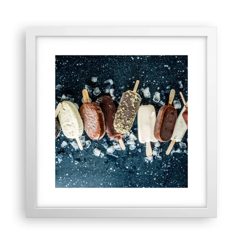 Affisch i vit ram - Smak av varm sommar - 30x30 cm