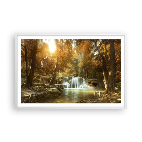 Affisch i vit ram - Parkkaskad - 91x61 cm