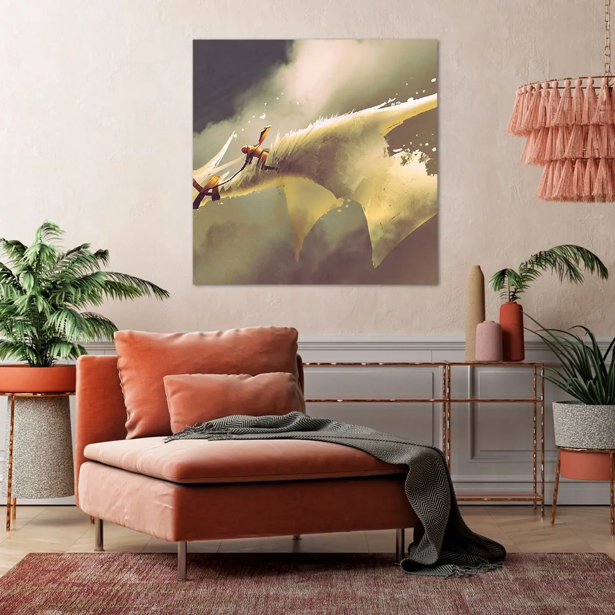 Canvastavla - Bild på duk - Rädda världen - 70x70 cm