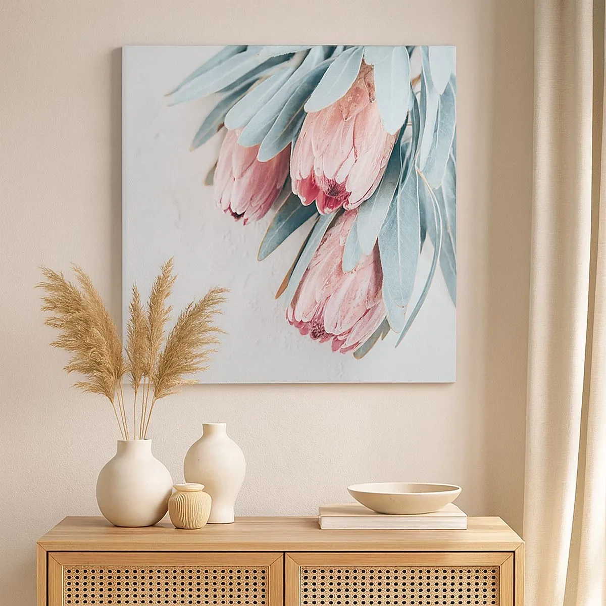 Canvastavla - Bild på duk - Generad av sin skönhet - 30x30 cm