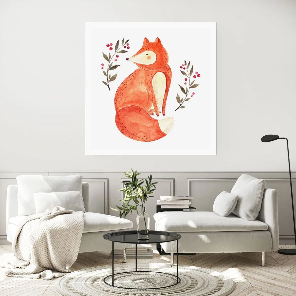 Affisch - Liten rödhårig - 40x40 cm