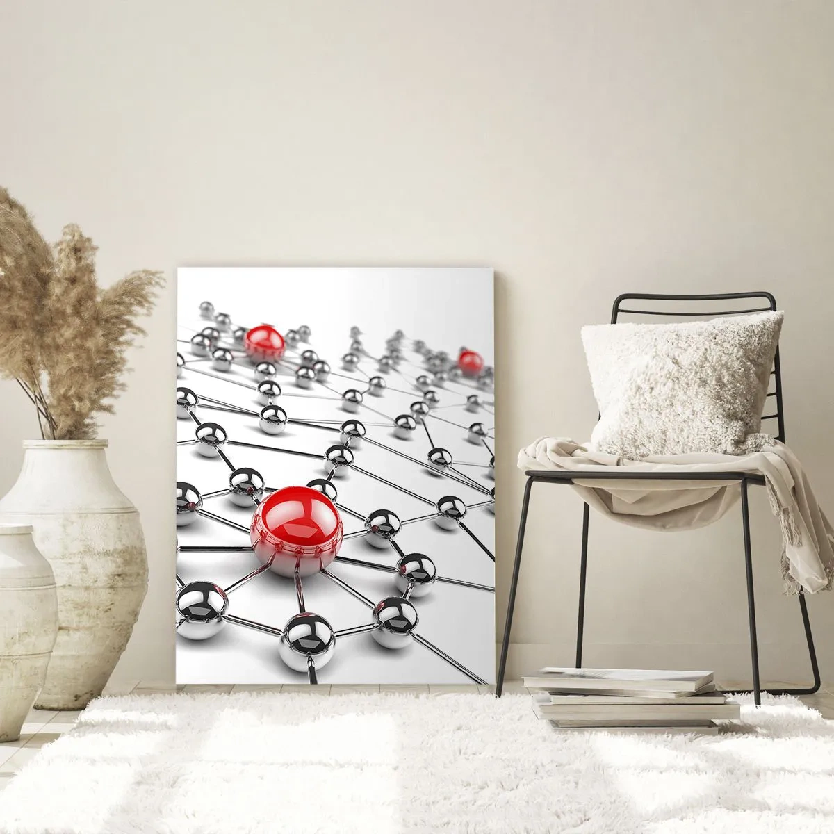 Glastavla - Bild på glas - Silvernät - 80x120 cm