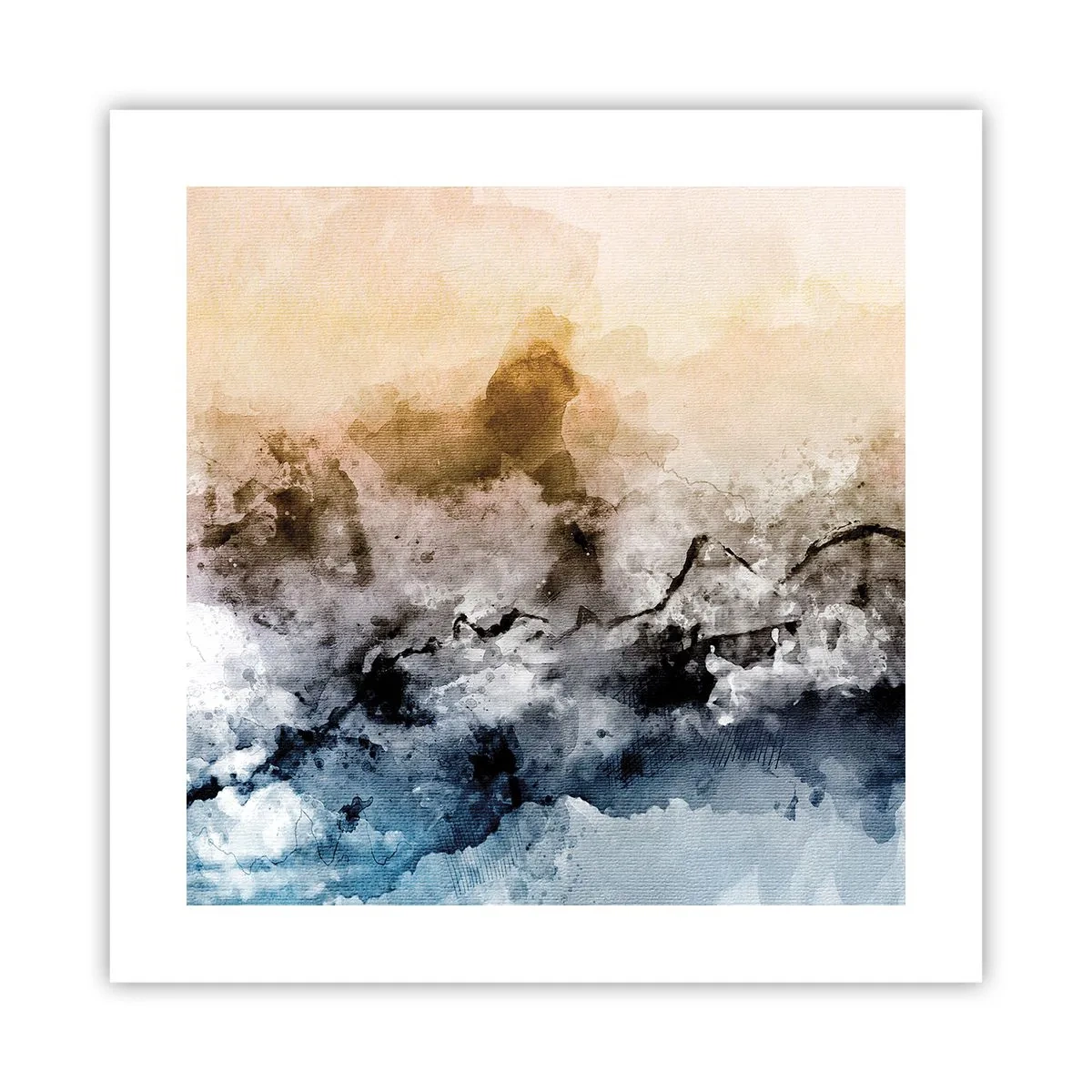 Affisch - Dränkta i dimman - 40x40 cm