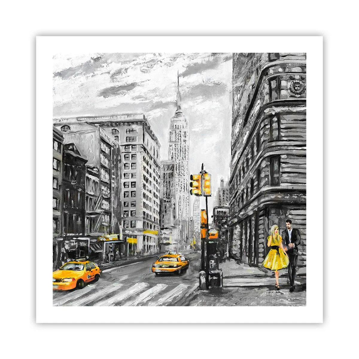 Affisch - New York berättelse - 60x60 cm