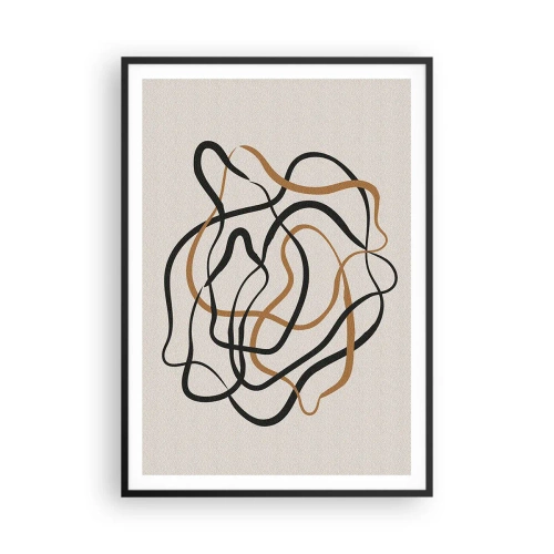 Affisch i svart ram - Allt har gått fel - 70x100 cm