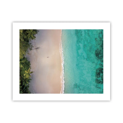 Affisch - En strand i paradiset - 50x40 cm