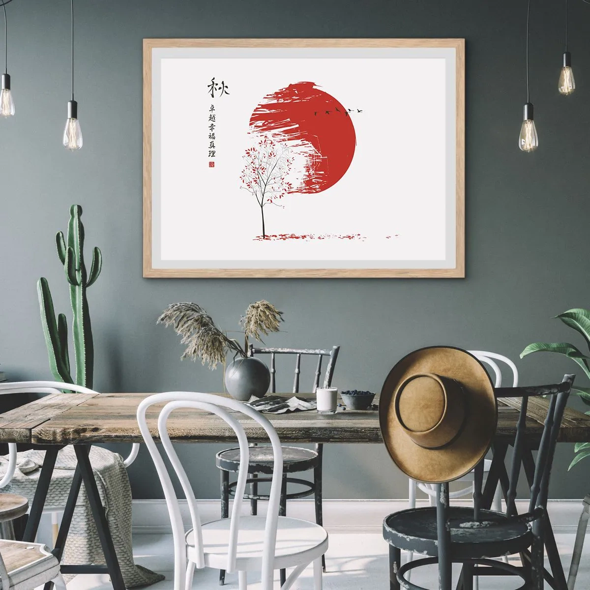 Affisch i ram av ljusek - Känner du igen det här landet? - 100x70 cm