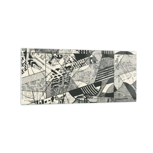 Glastavla - Bild på glas - Nutidens dynamik - 120x50 cm