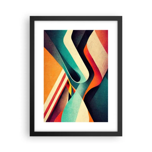 Affisch i svart ram - Intensiv komposition - 30x40 cm