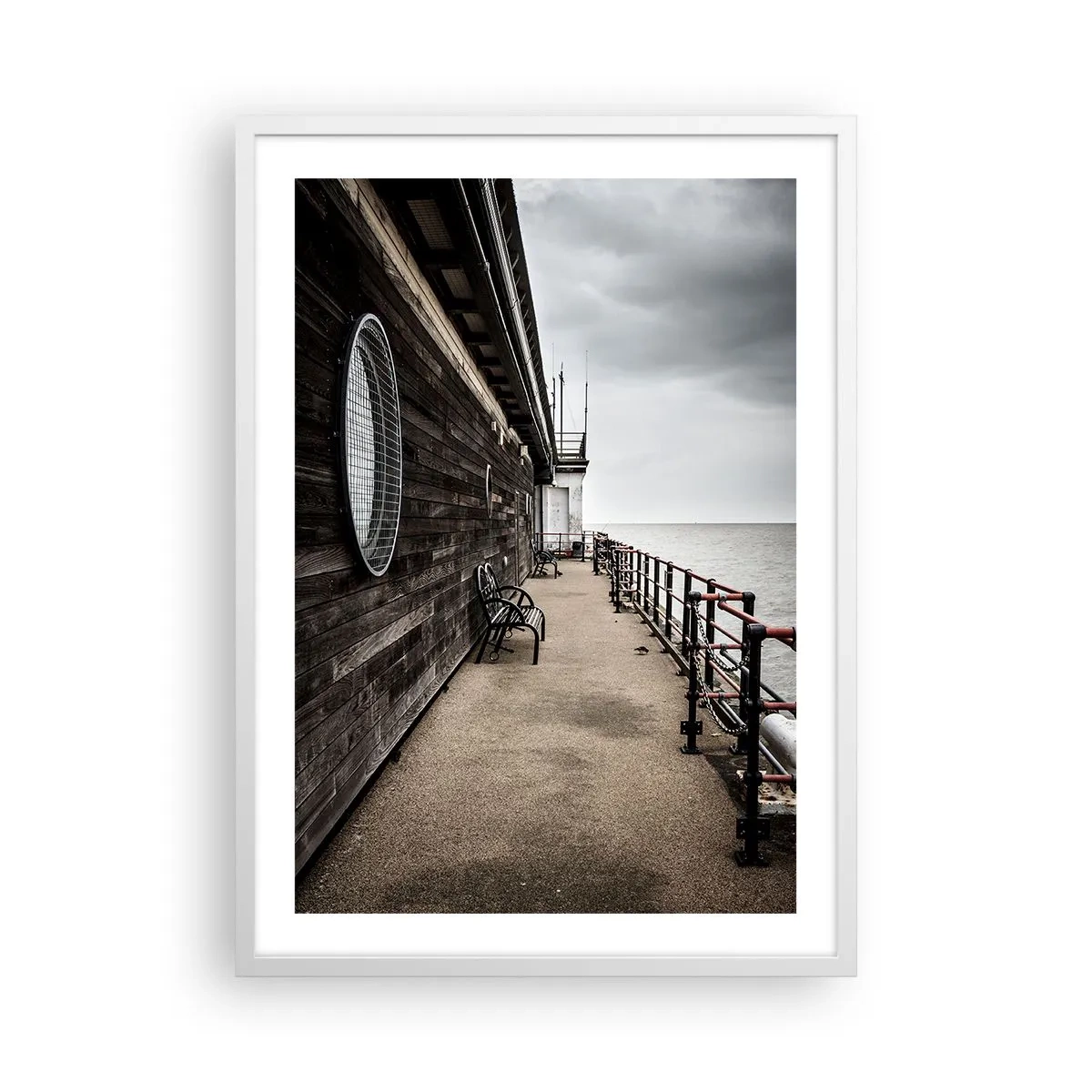 Affisch i vit ram - Tiden har stannat - 50x70 cm