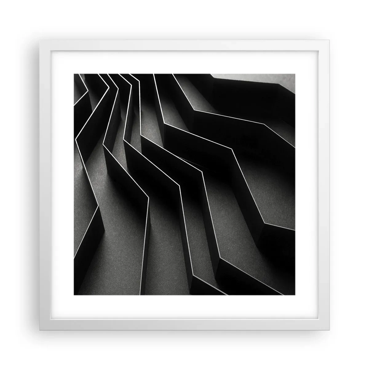 Affisch i vit ram - Rumslig ordning - 40x40 cm