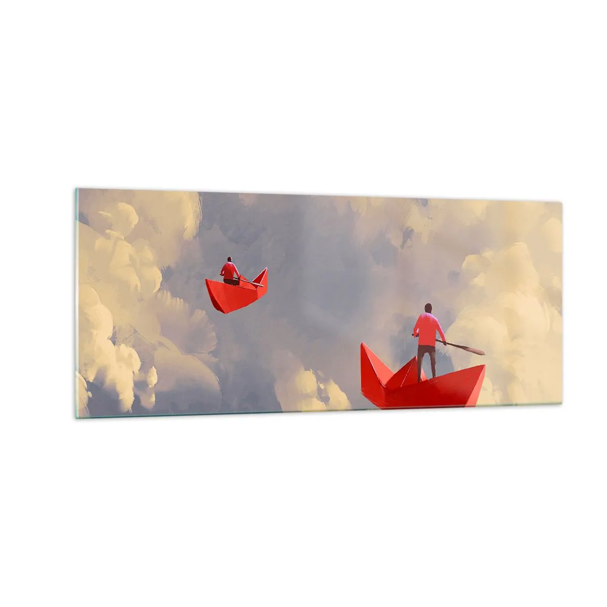 Glastavla - Bild på glas - Drömmarnas utflykt - 100x40 cm