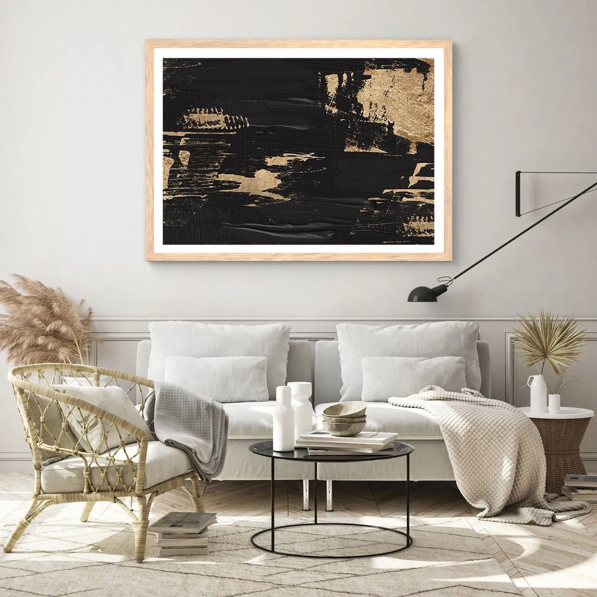 Affisch i ram av ljusek - Ett spår av beröring - 91x61 cm