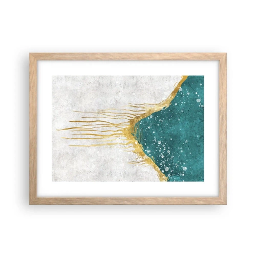 Affisch i ram av ljusek - Gyllene tidvatten - 40x30 cm