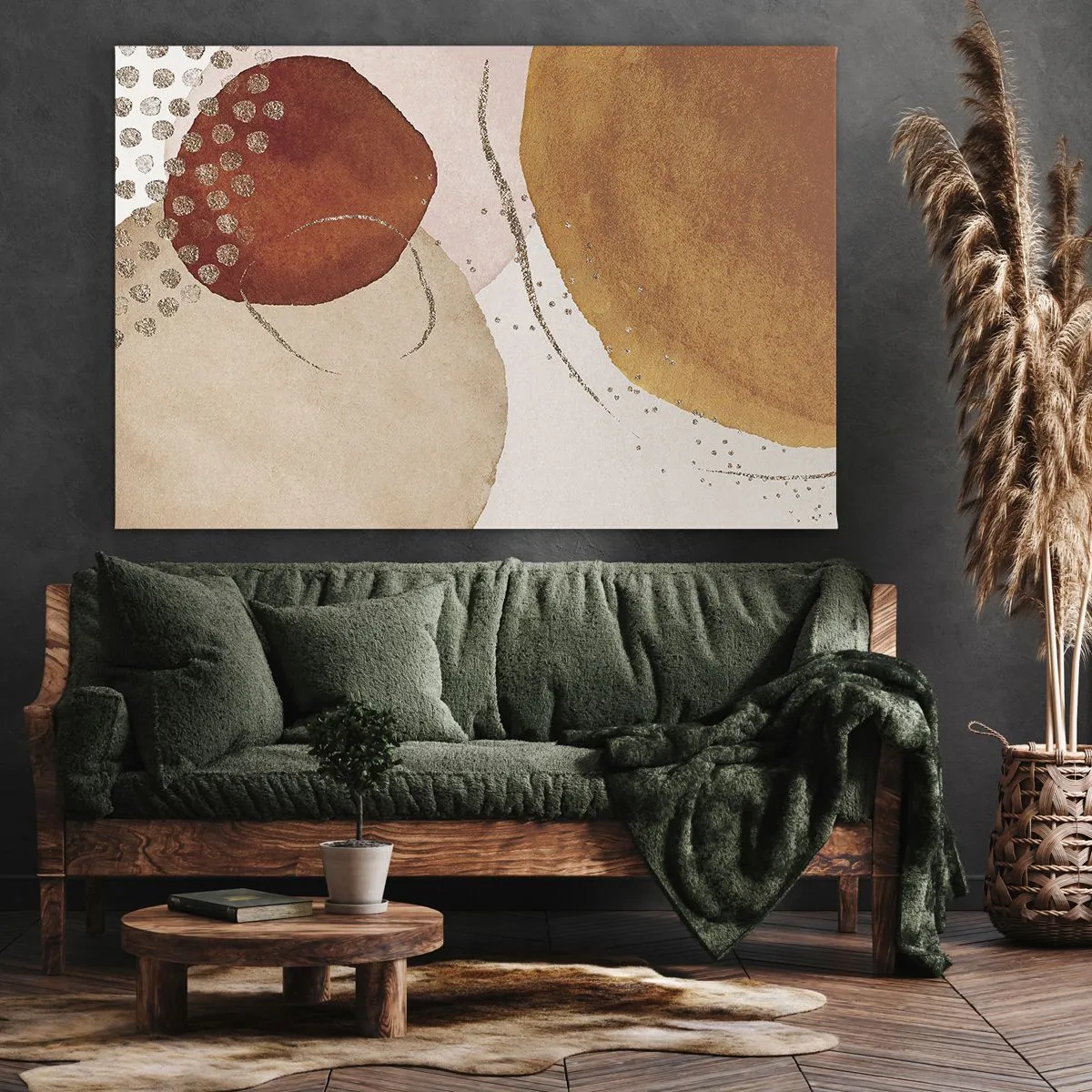 Canvastavla - Bild på duk - Rundhet och rörelse - 120x80 cm