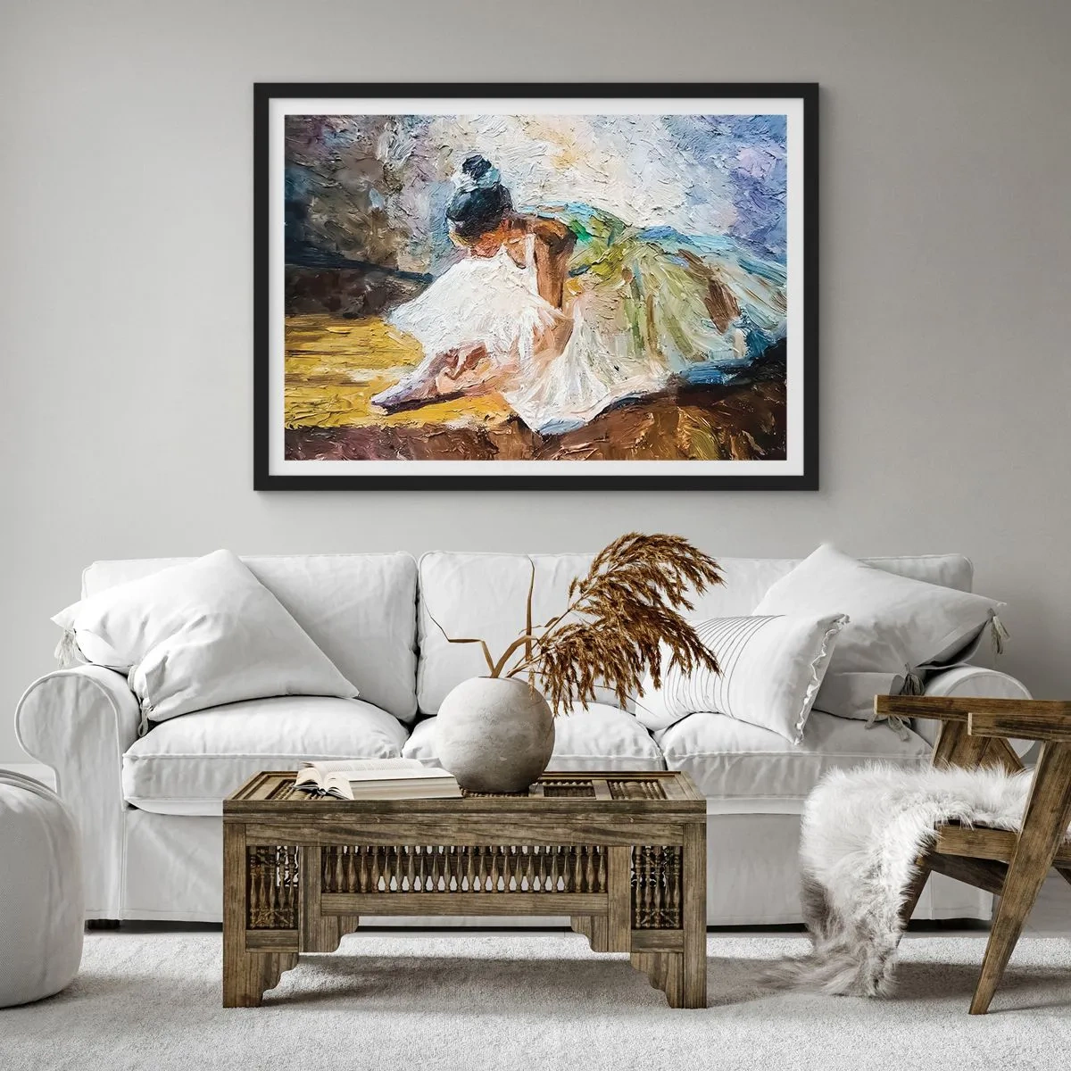 Affisch i svart ram - Från Degas tavla - 70x50 cm