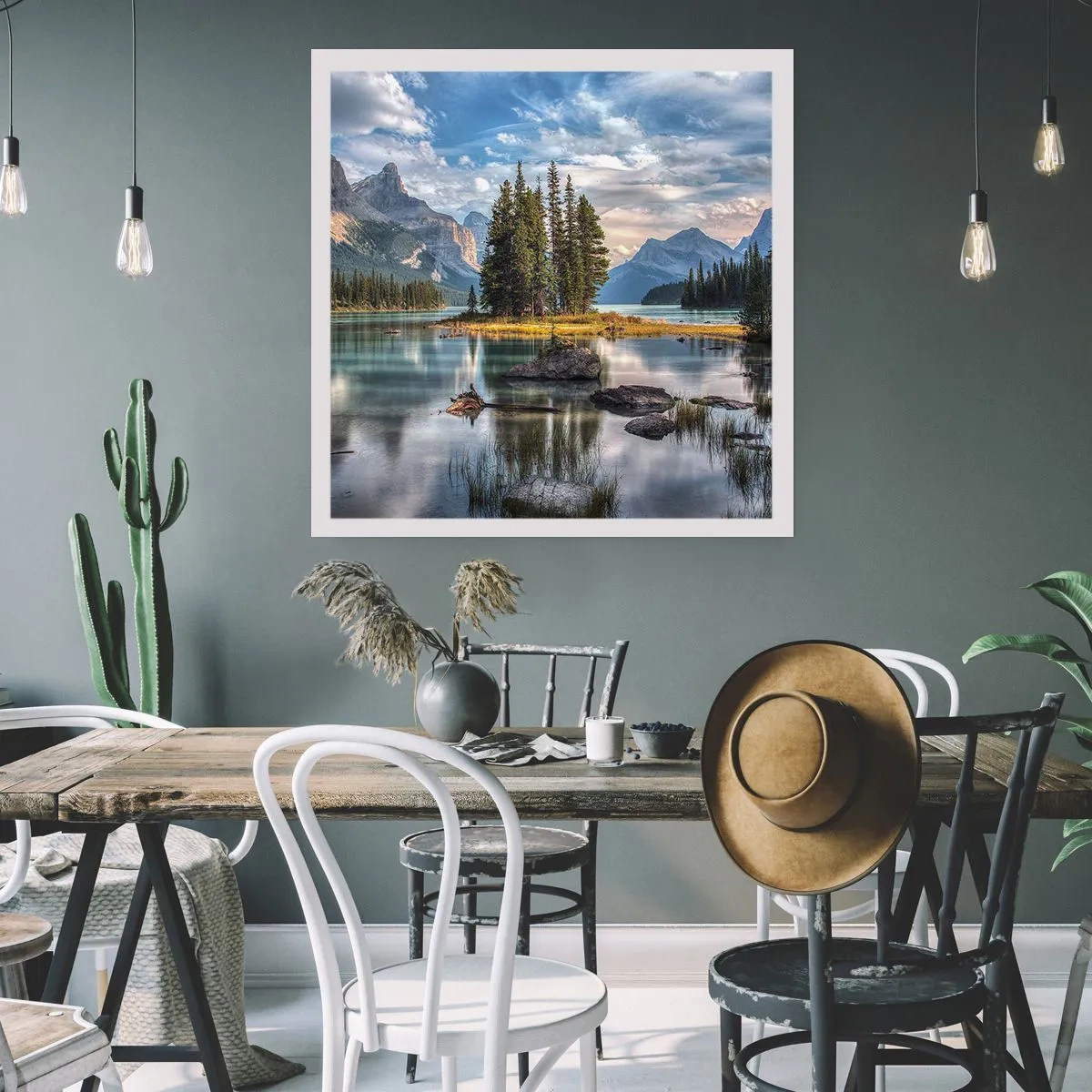 Affisch - Vid stort och rent vatten - 50x50 cm