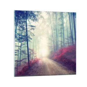 Glastavla - Bild på glas - Det är bra att gå upp tidigt - 30x30 cm