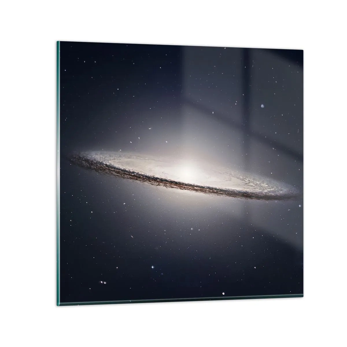 Glastavla - Bild på glas - En gång i en galax långt, långt borta.... - 60x60 cm